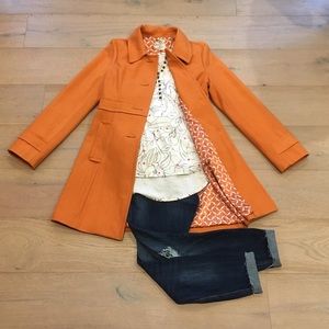 Tulle orange peacoat